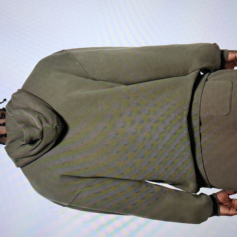 XLARGE SKIMS MENS MILITARY GREEN RELAXED HOODIE - Picture 3 of 10